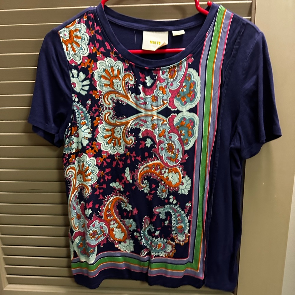 Anthropologie scarf front top